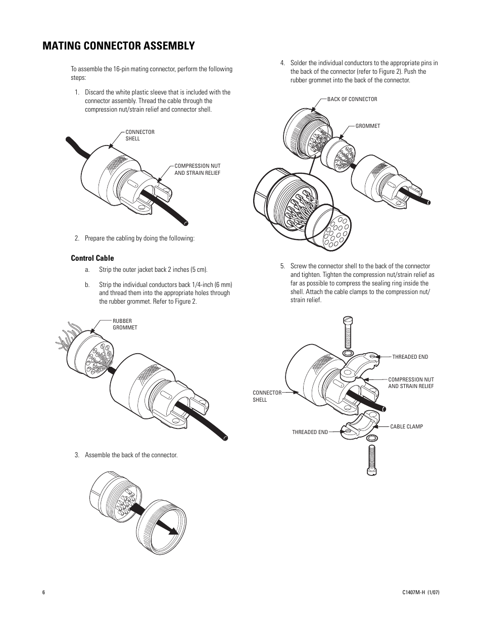 Mating connector assembly | Pelco EH8100 User Manual | Page 6 / 12