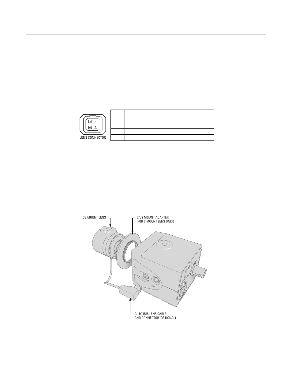 Installation, Lens mounting, Wiring an auto iris lens | Mounting the lens, Wiring an auto iris lens mounting the lens | Pelco C2946M-D User Manual | Page 10 / 32