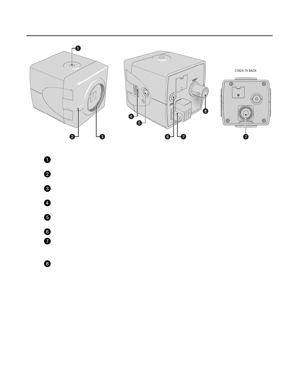Camera layout, 1 c10ch series camera | Pelco C2946M-D User Manual | Page 9 / 32