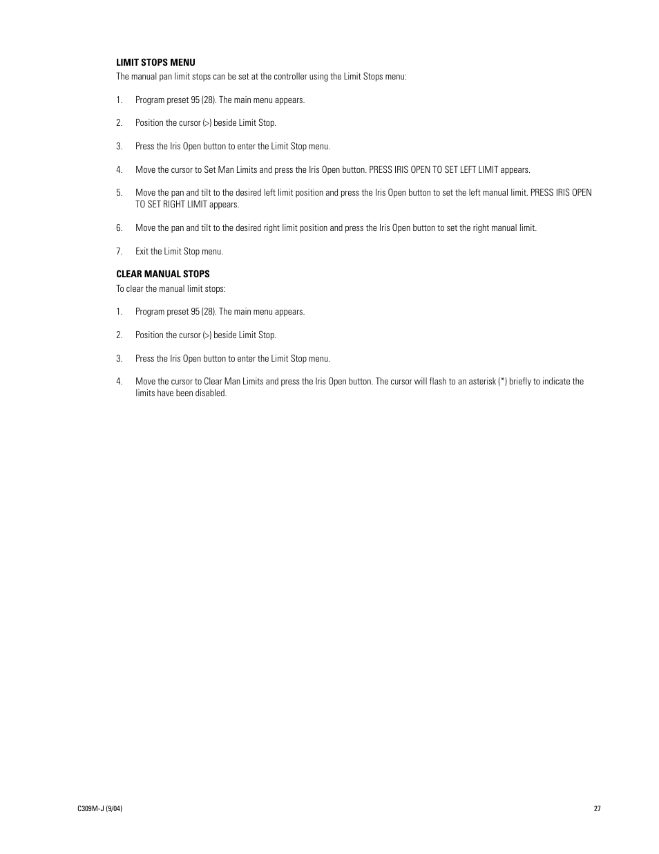 Pelco ESPRIT ES30C User Manual | Page 27 / 50