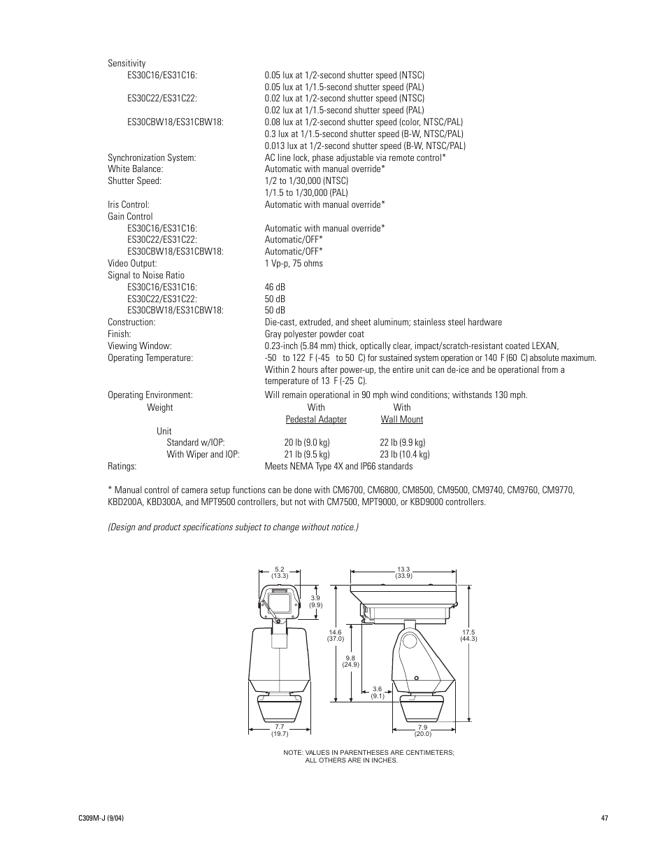 Pelco ESPRIT ES30C User Manual | Page 47 / 50