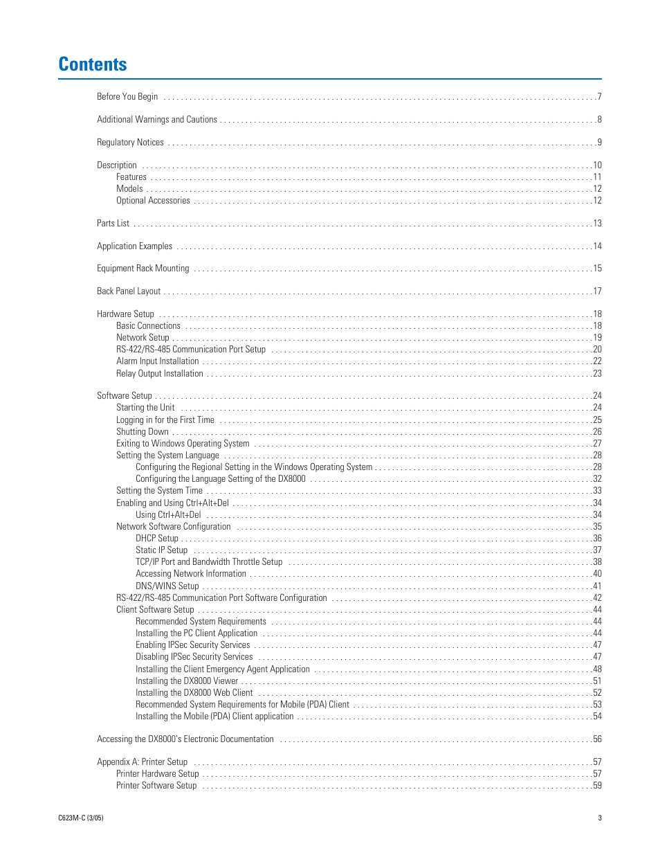 Pelco Dx8000 User Manual | Page 3 / 96