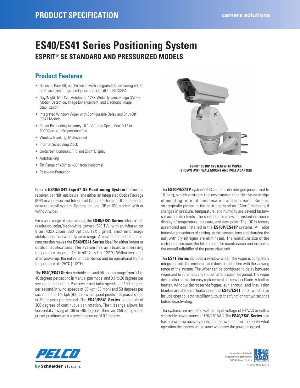 Pelco Pisitioning System ES40 User Manual | 4 pages