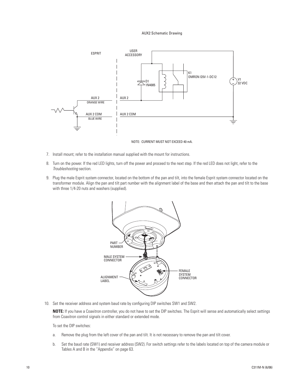 Pelco ESPRIT ES30PC User Manual | Page 10 / 70