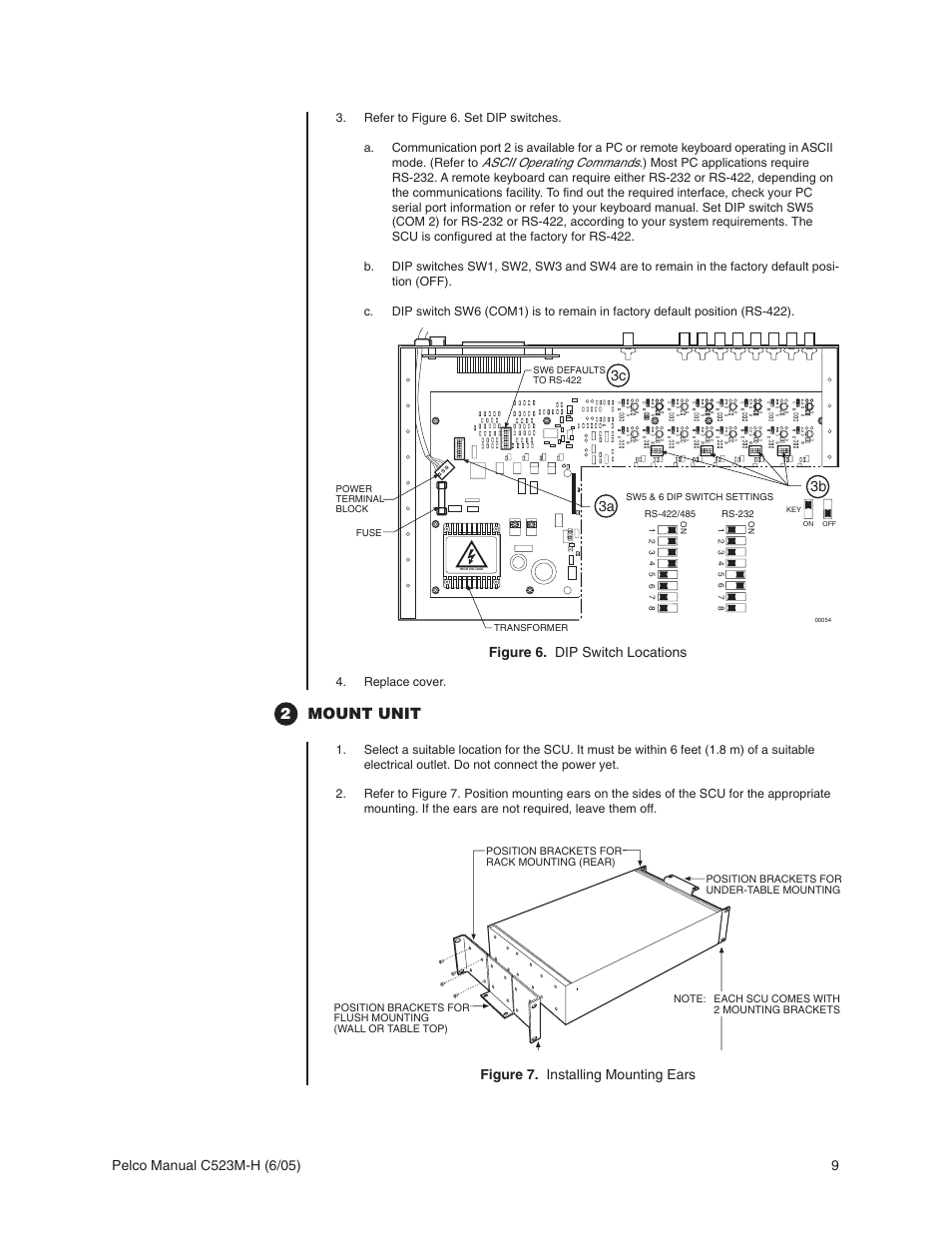 2mount unit | Pelco CM6700 User Manual | Page 9 / 44