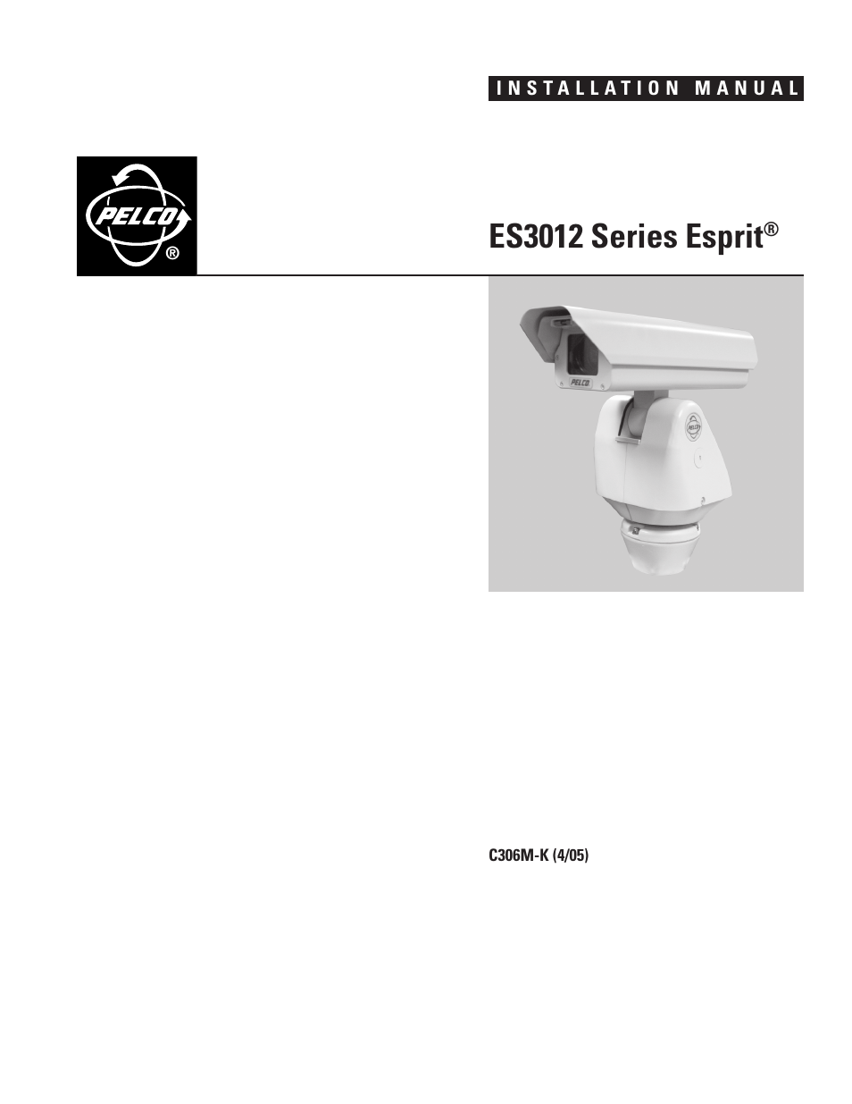 Pelco ESPRIT ES3012 User Manual | 40 pages