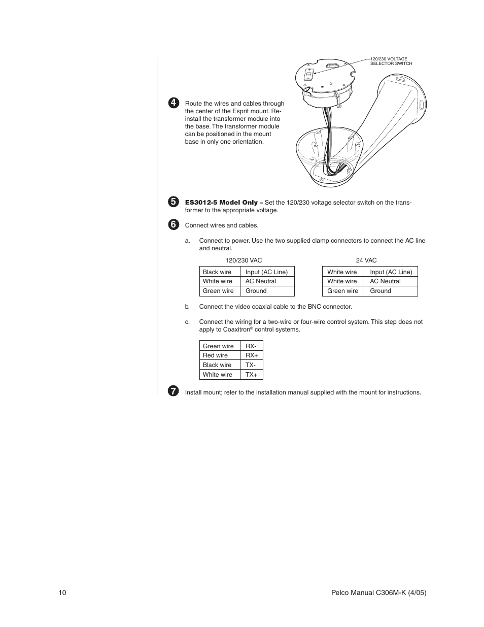 Pelco ESPRIT ES3012 User Manual | Page 10 / 40
