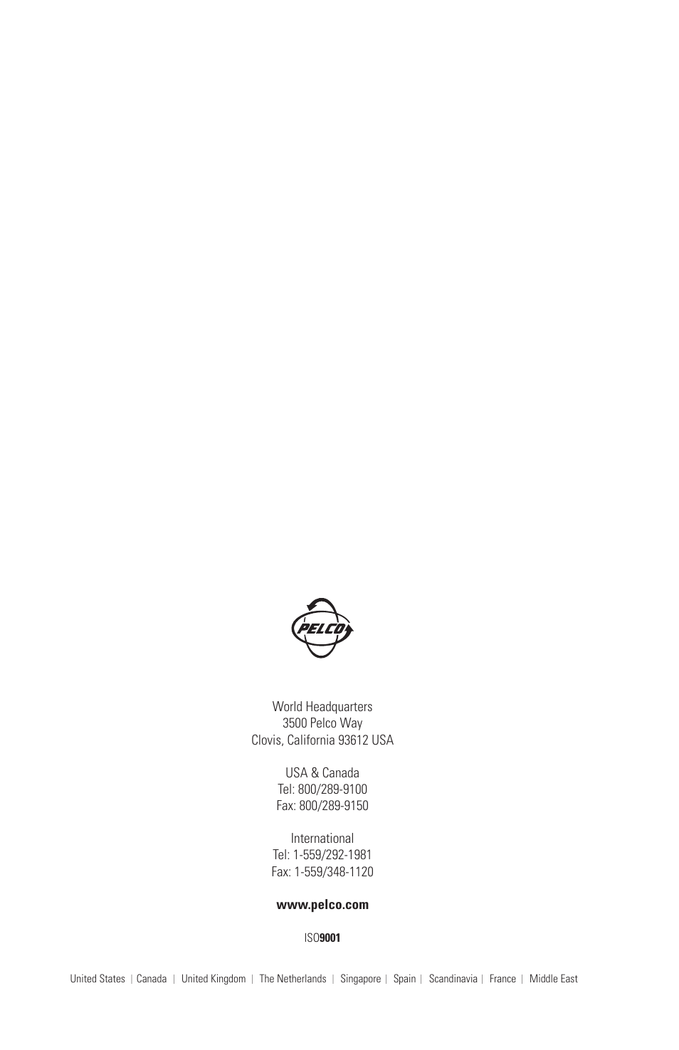 Pelco Universal Keyboard KBD300A User Manual | Page 40 / 40