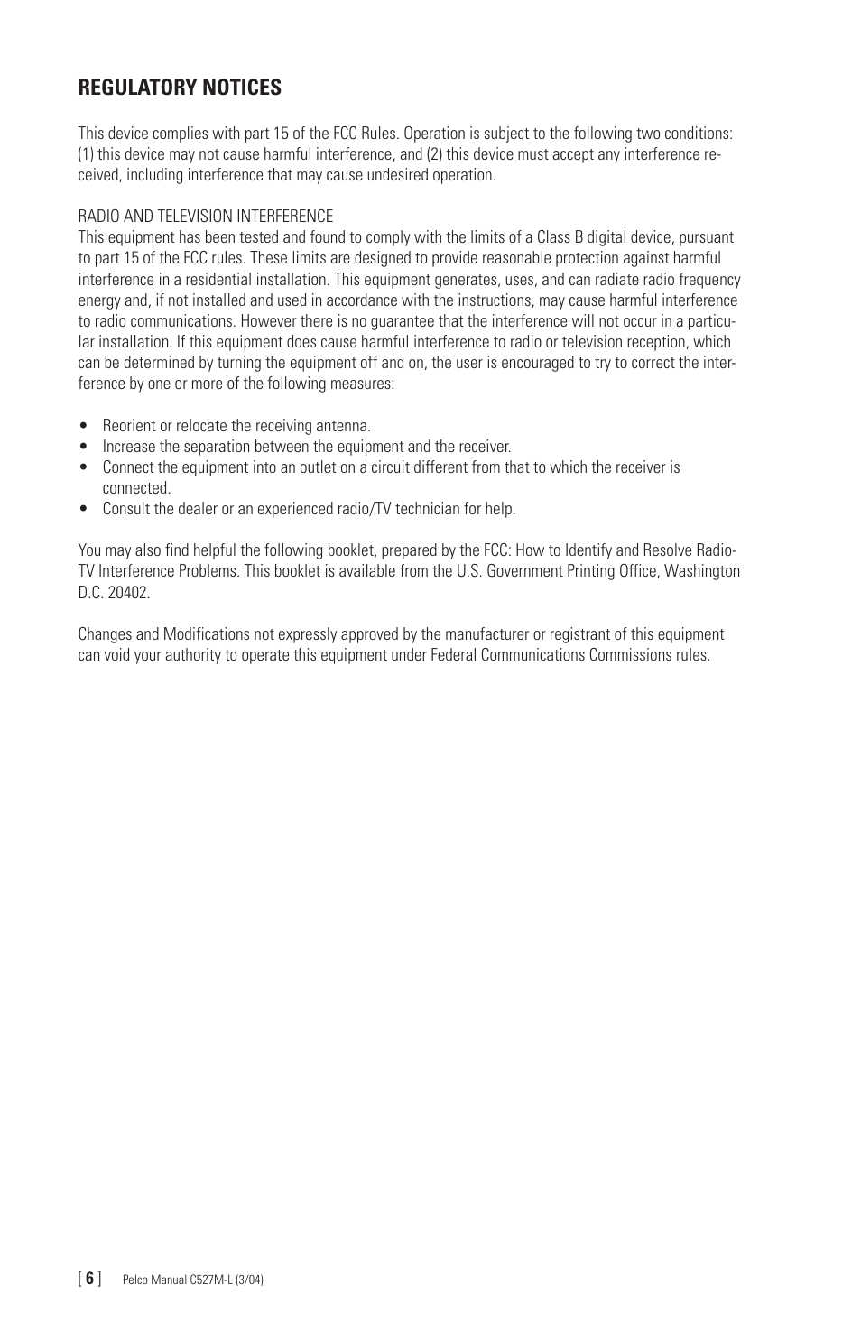 Regulatory notices | Pelco Universal Keyboard KBD300A User Manual | Page 6 / 40