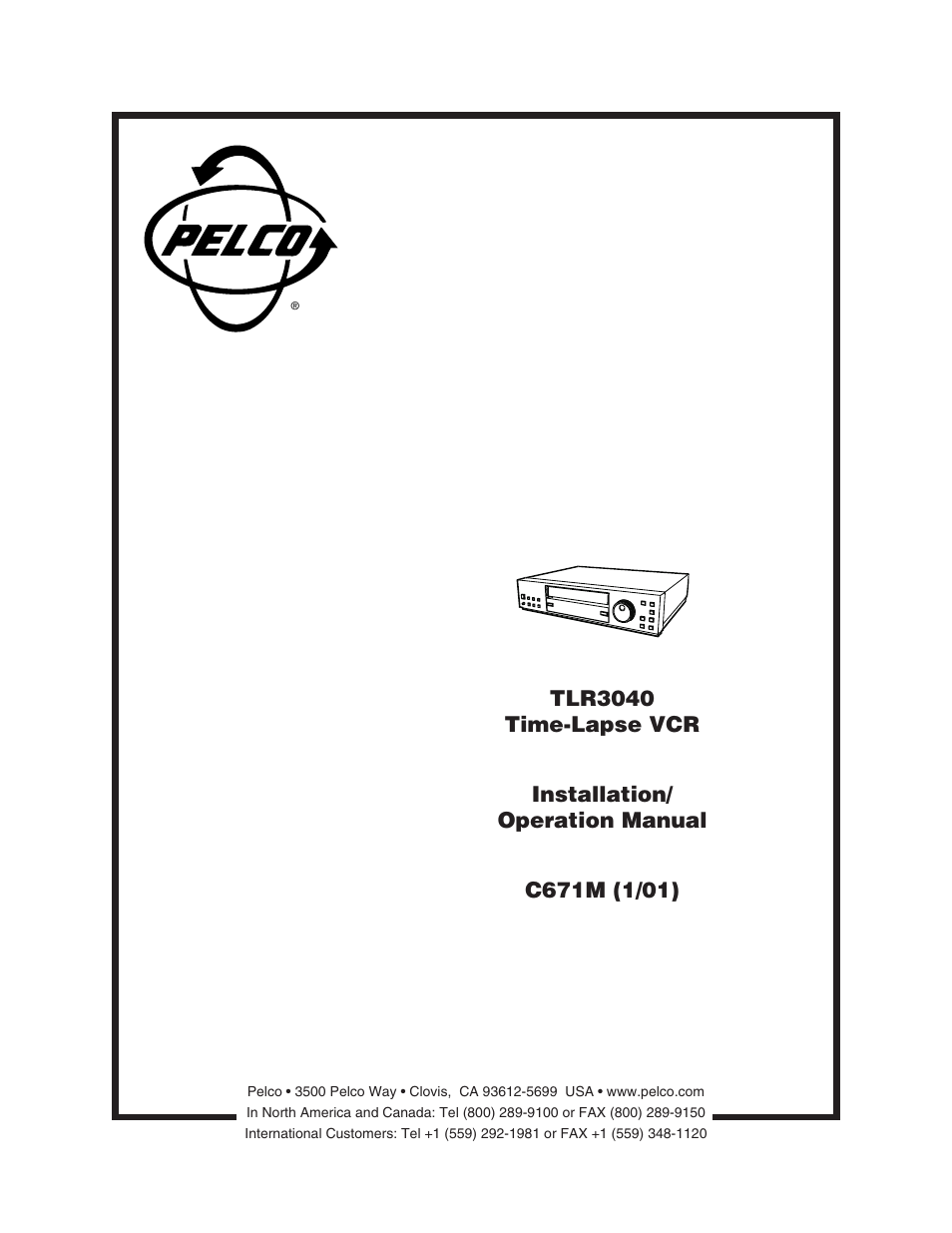 Pelco TLR3040 User Manual | 58 pages