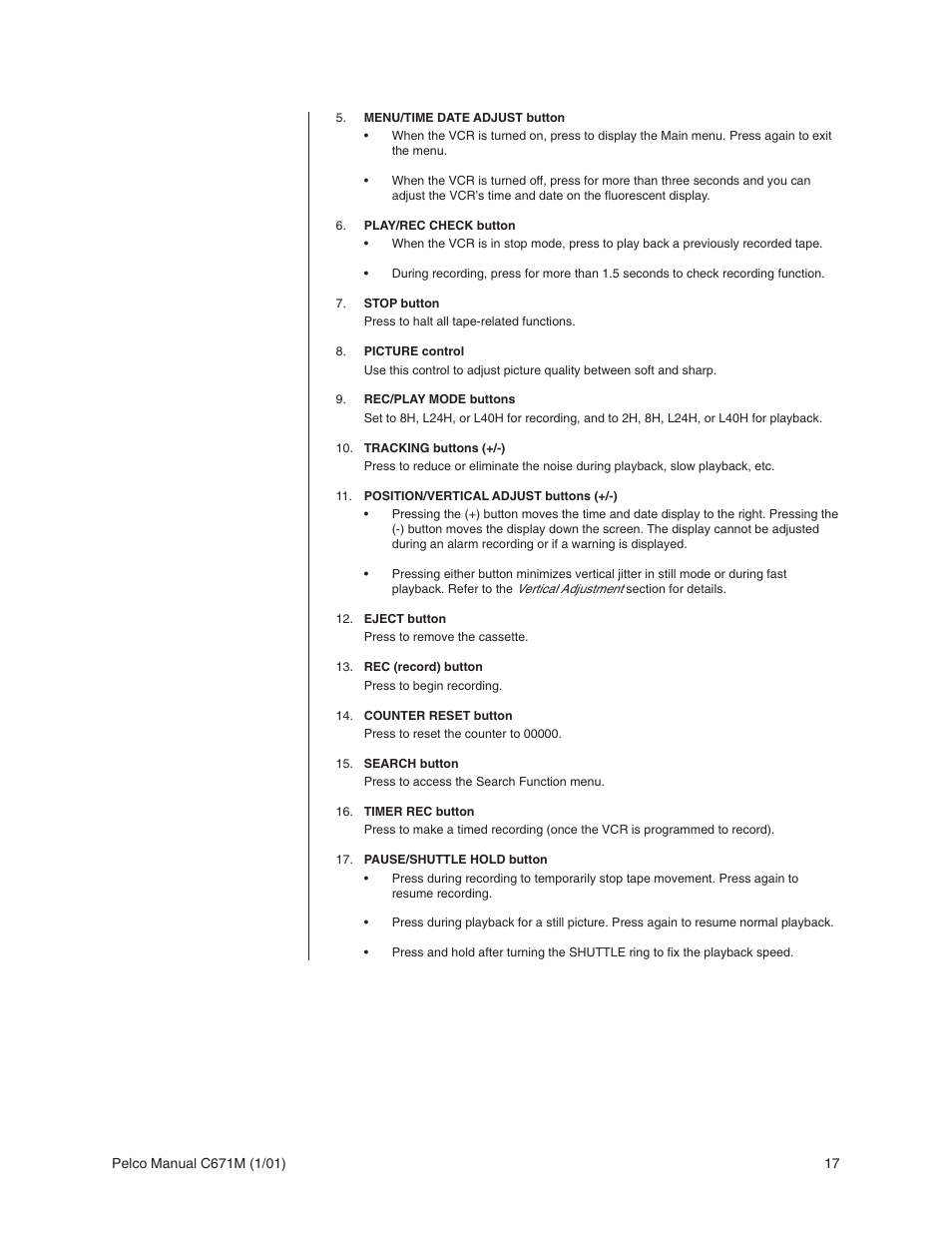 Pelco TLR3040 User Manual | Page 17 / 58
