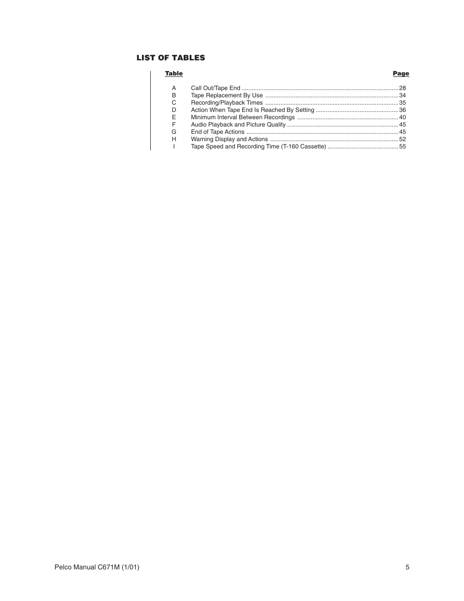 Pelco TLR3040 User Manual | Page 5 / 58