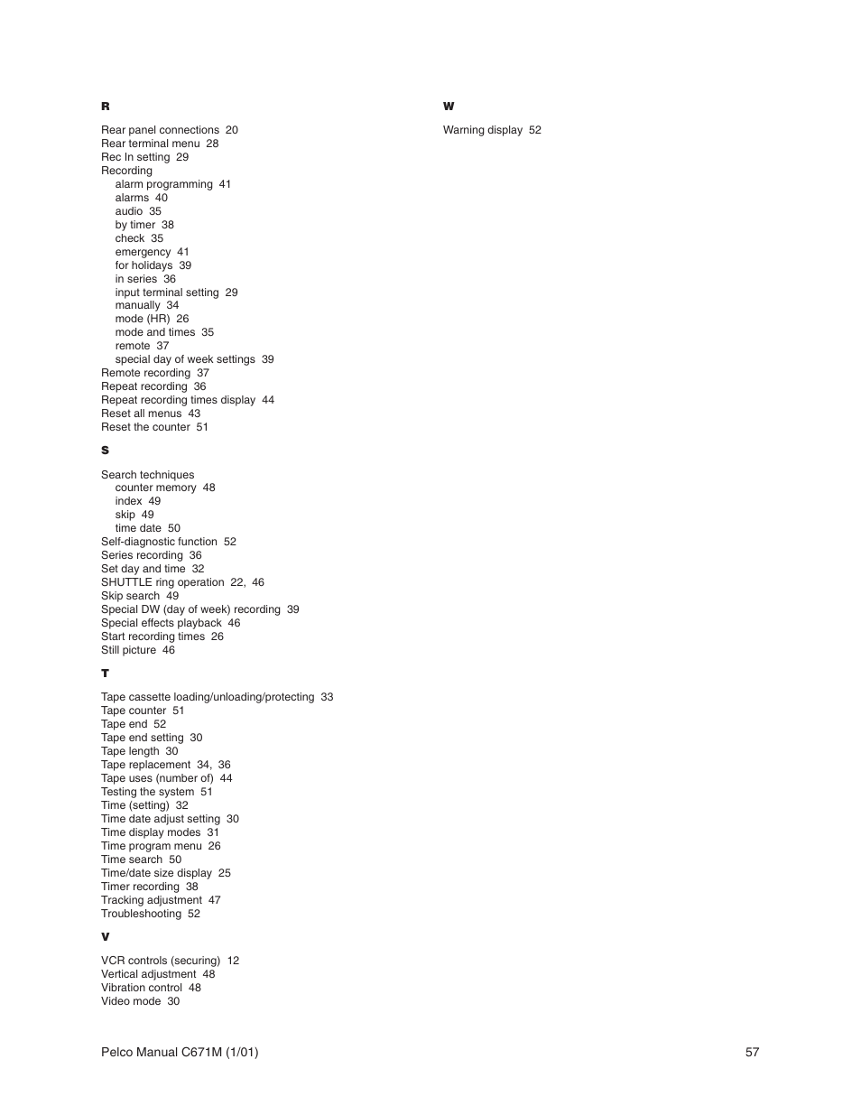 Pelco TLR3040 User Manual | Page 57 / 58