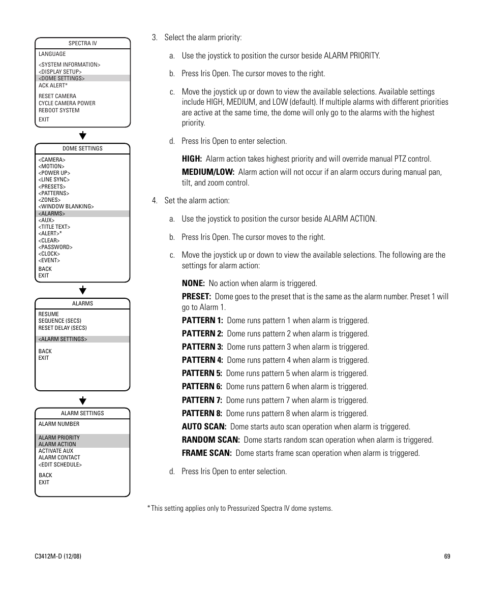 Pelco SPECTRA C3412M-D User Manual | Page 69 / 100