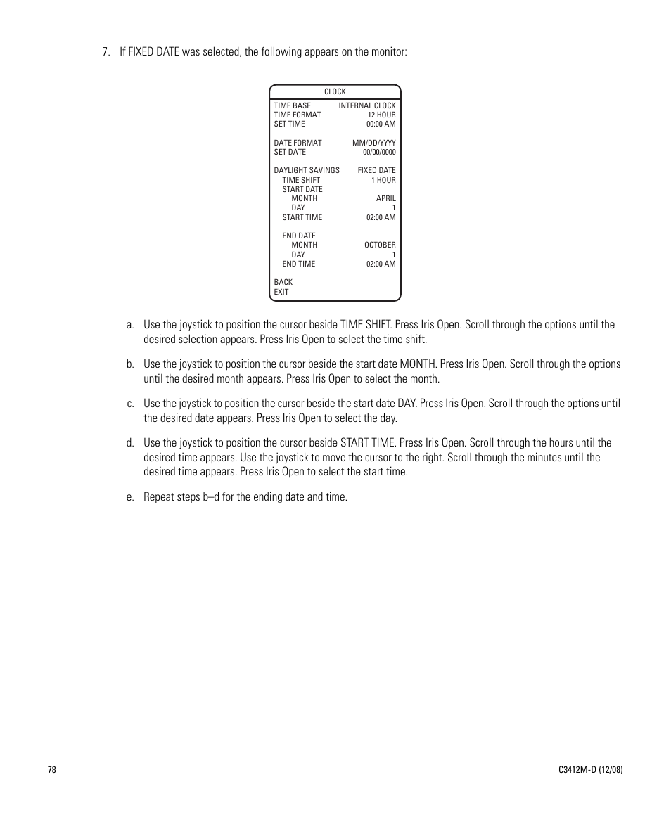Pelco SPECTRA C3412M-D User Manual | Page 78 / 100