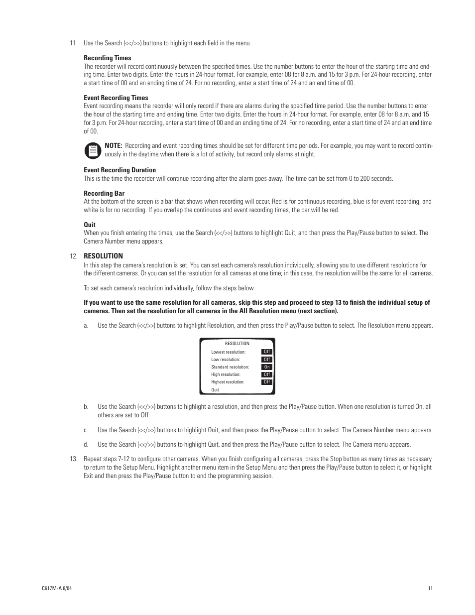 Pelco DX1104-080 User Manual | Page 11 / 32