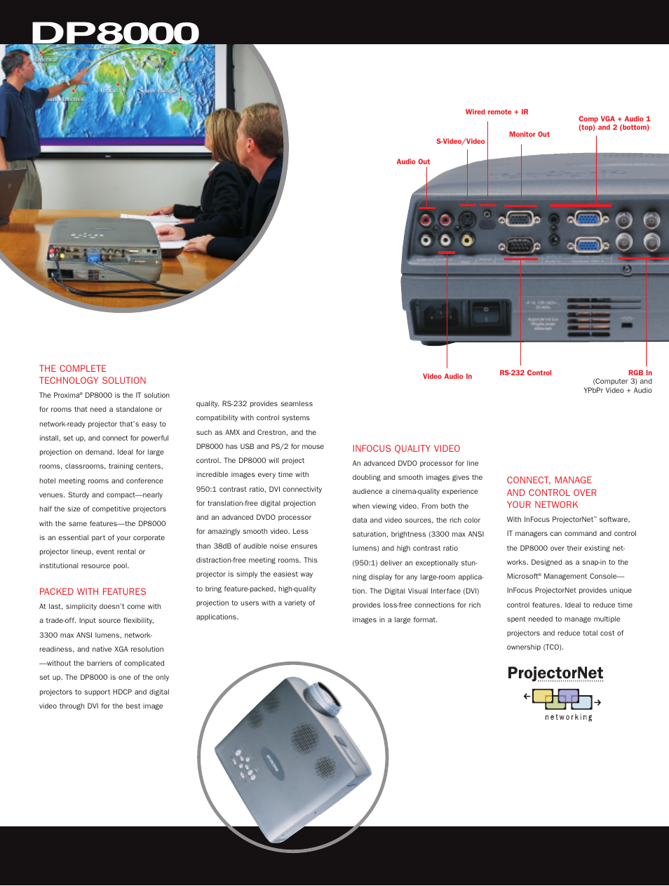 Dp8000, Projectornet | Proxima ASA dp800 User Manual | Page 2 / 4