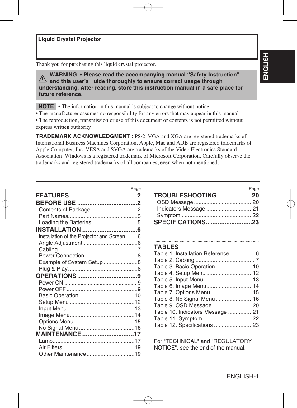 Proxima ASA Proxima DP6870 User Manual | Page 3 / 47