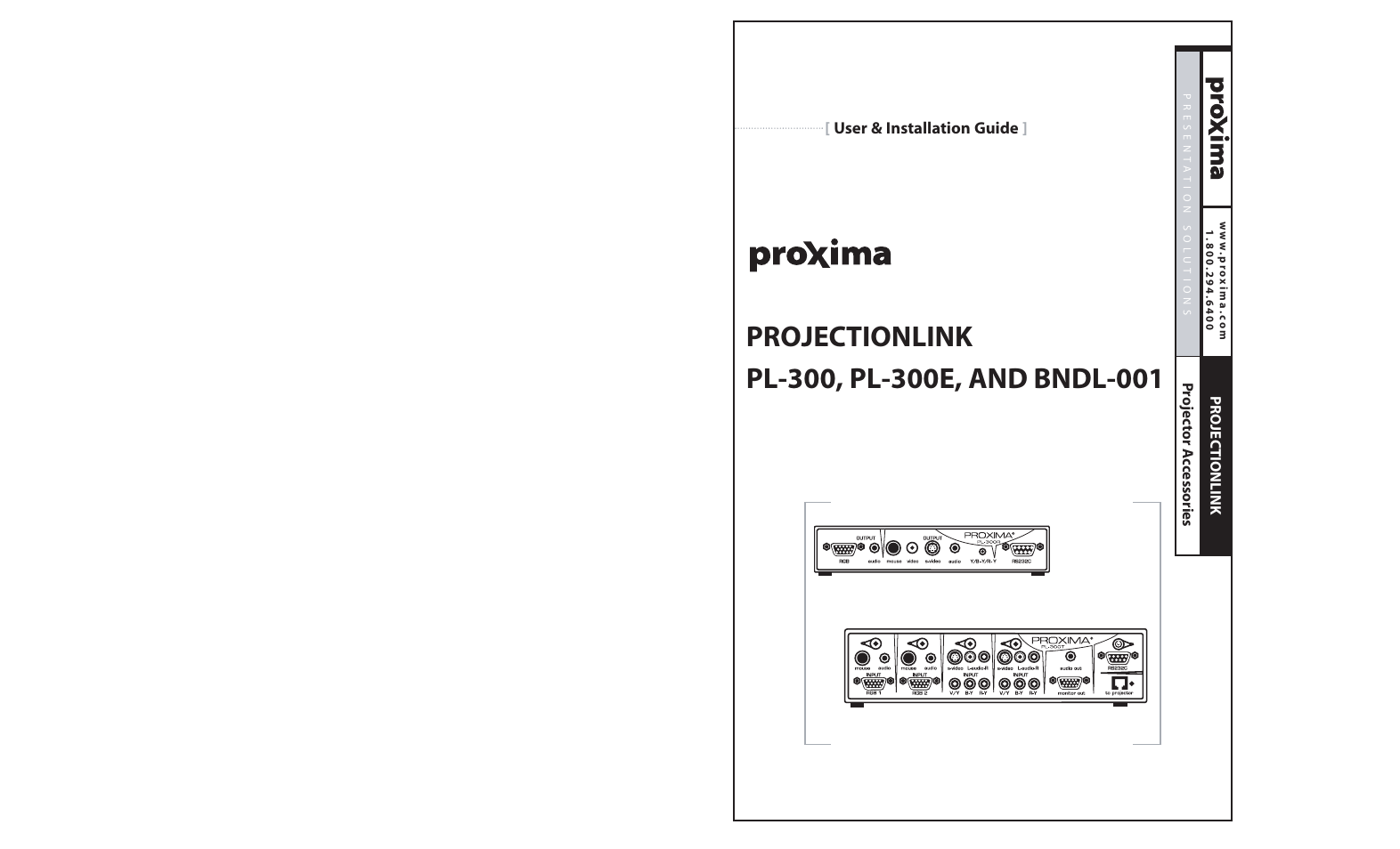 Proxima ASA PL-300E User Manual | 64 pages