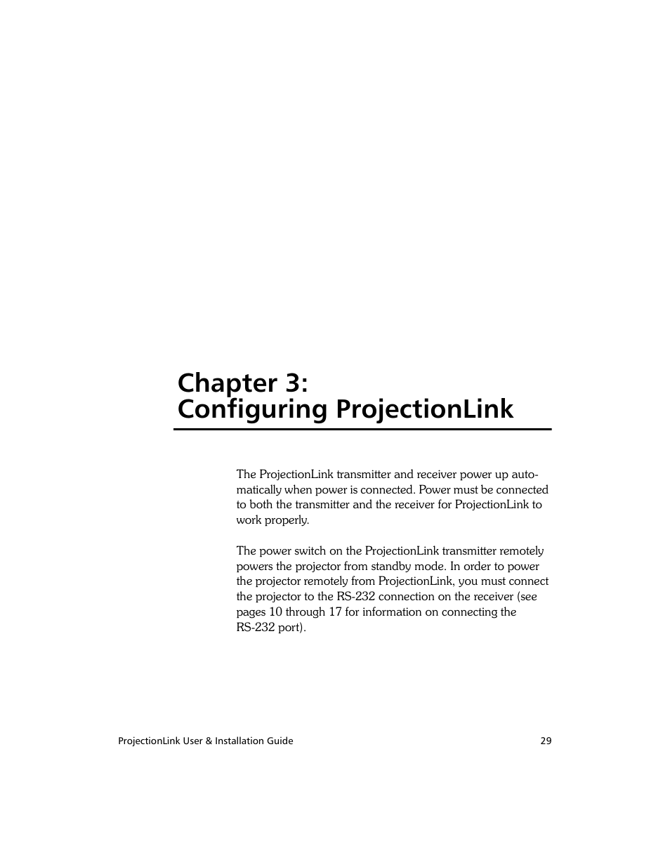 Chapter 3: configuring projectionlink | Proxima ASA PL-300E User Manual | Page 37 / 64