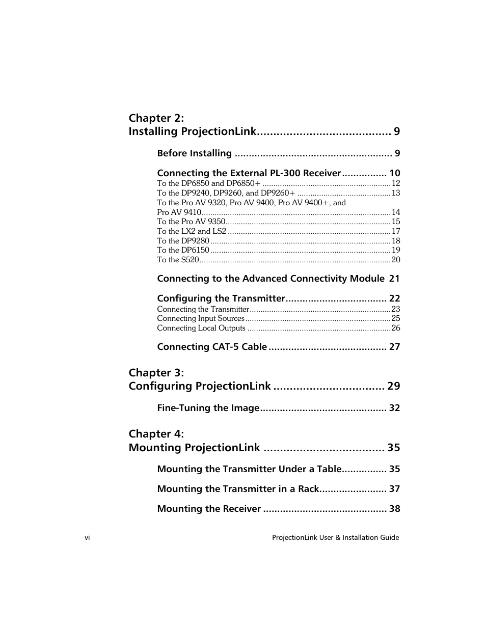 Proxima ASA PL-300E User Manual | Page 6 / 64