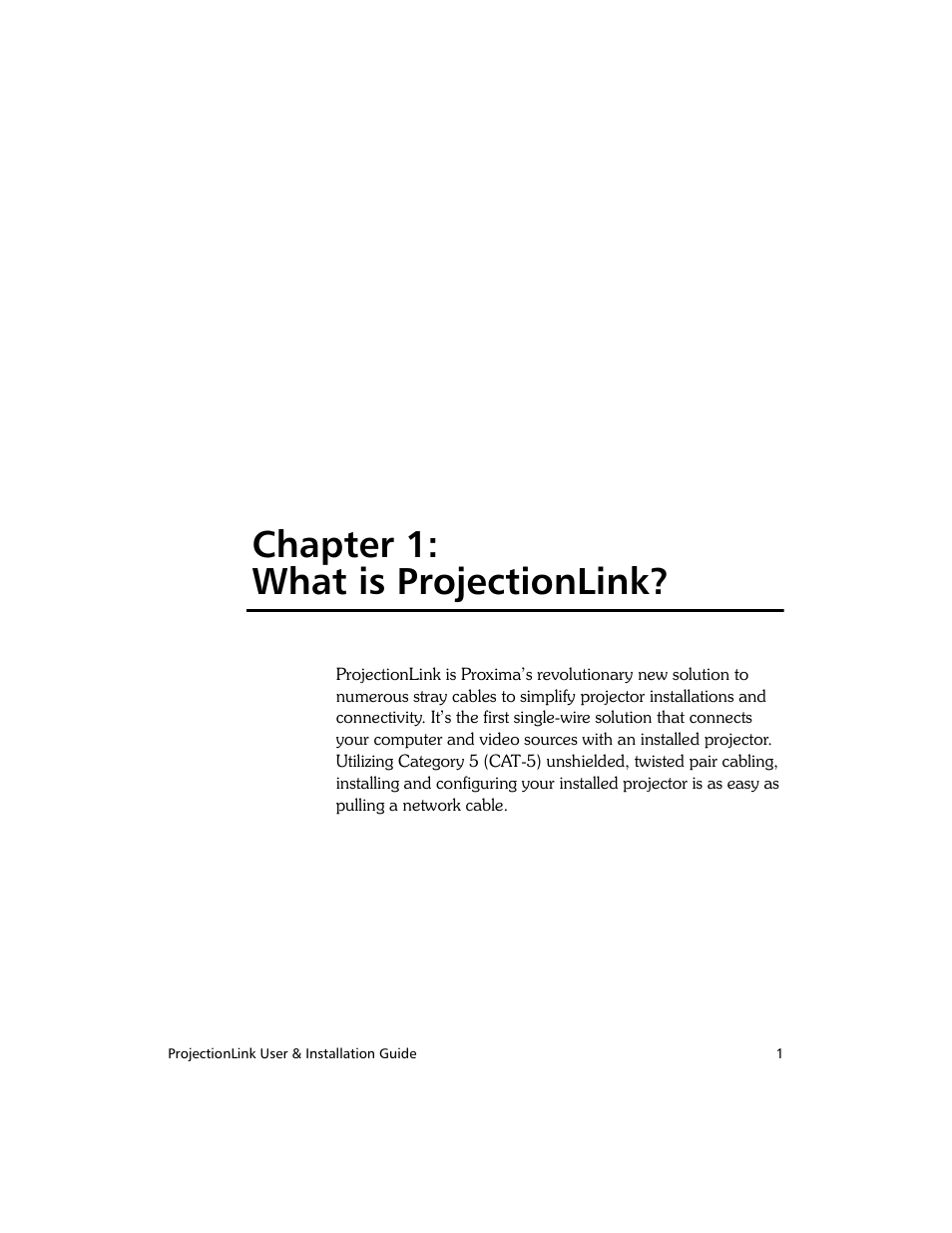 Chapter 1: what is projectionlink | Proxima ASA PL-300E User Manual | Page 9 / 64