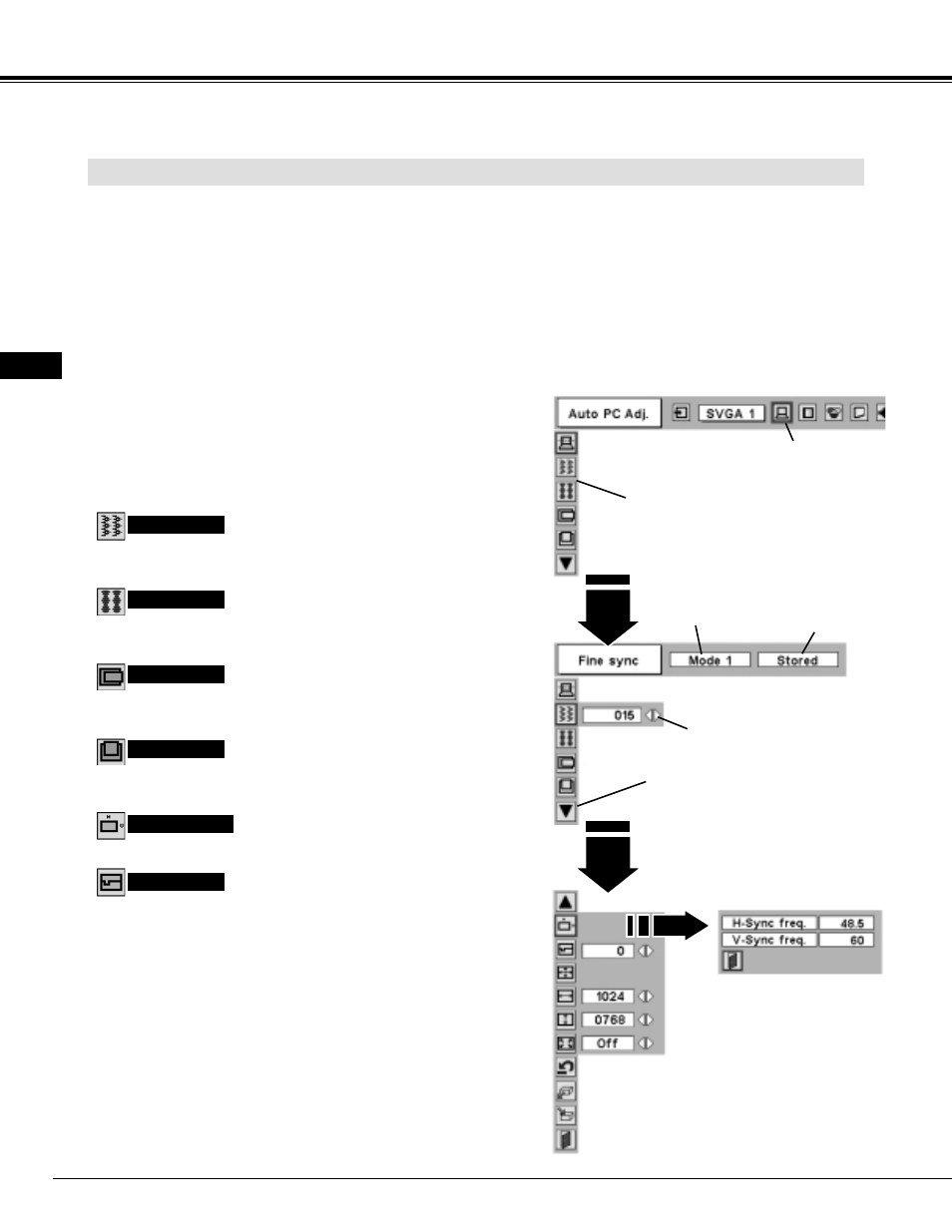 Computer input manual pc adjustment | Proxima ASA Proxima DP9270 User Manual | Page 24 / 46