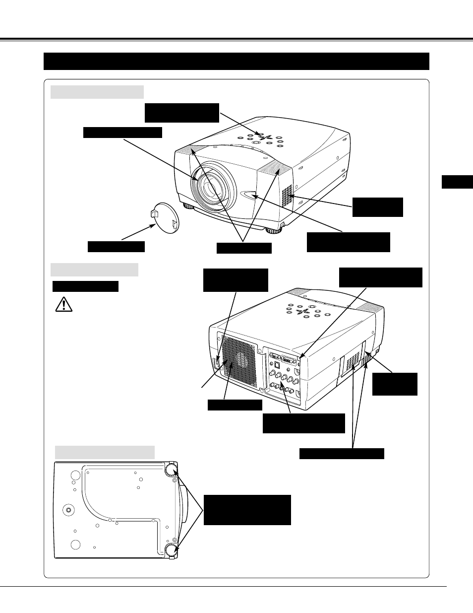 7preparation, Name of each part of projector | Proxima ASA Proxima DP9270 User Manual | Page 7 / 46