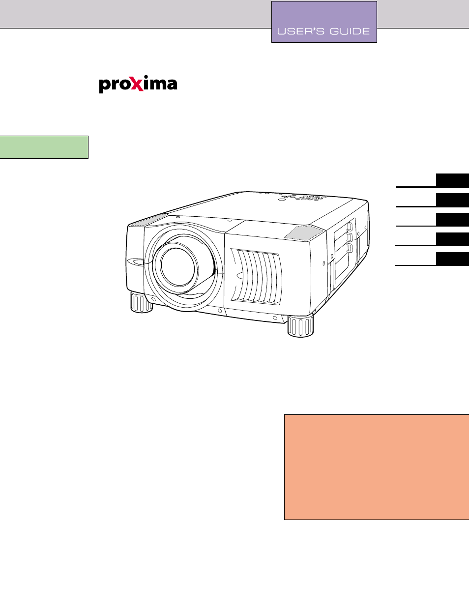 Proxima ASA Pro AV 9550 User Manual | 52 pages
