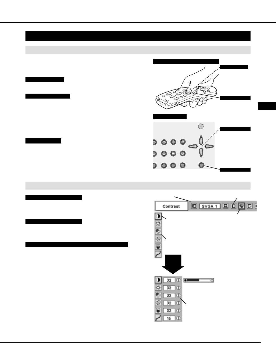 Operating on-screen menu | Proxima ASA Pro AV 9550 User Manual | Page 19 / 52