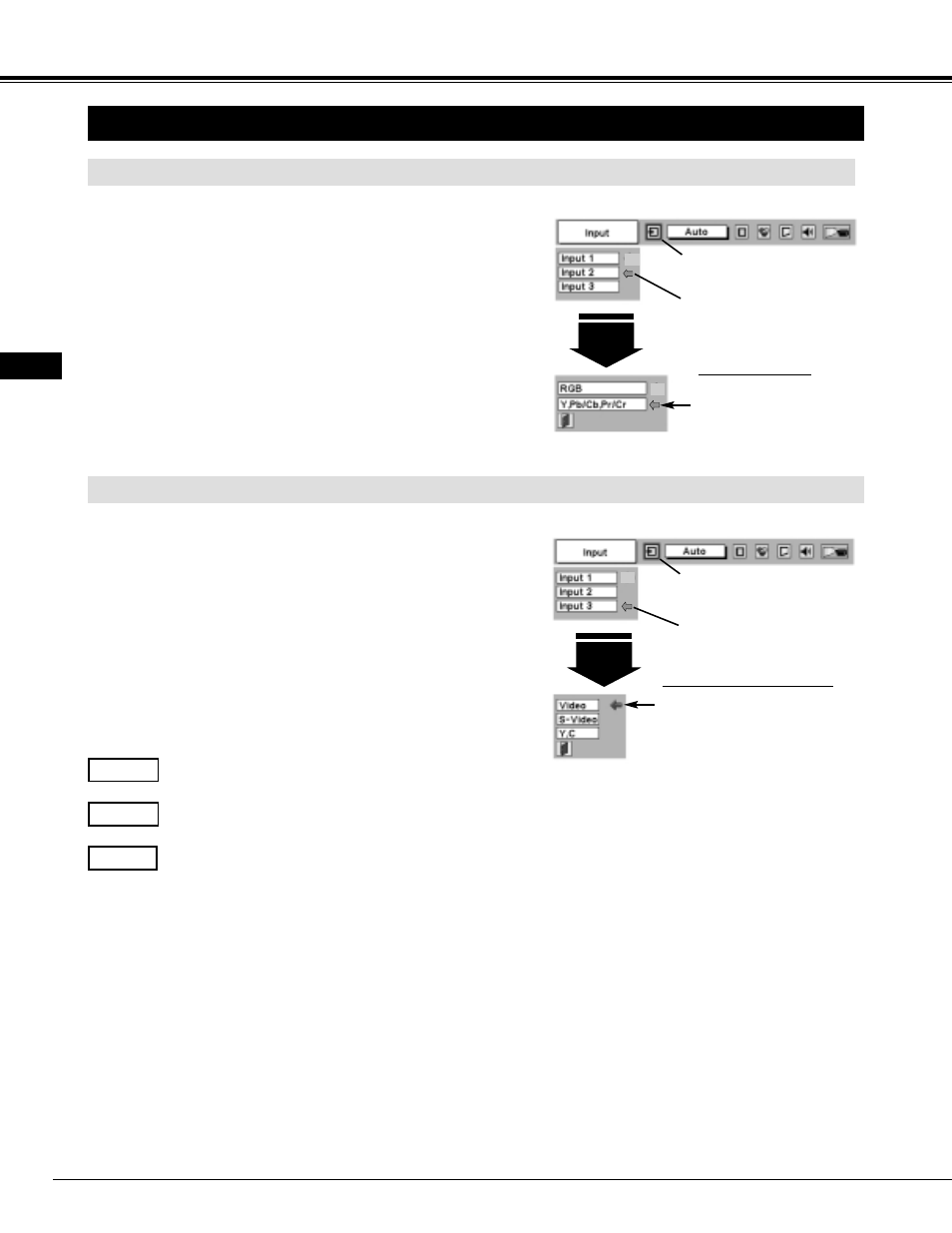 Video input, Selecting input source | Proxima ASA Pro AV 9550 User Manual | Page 34 / 52