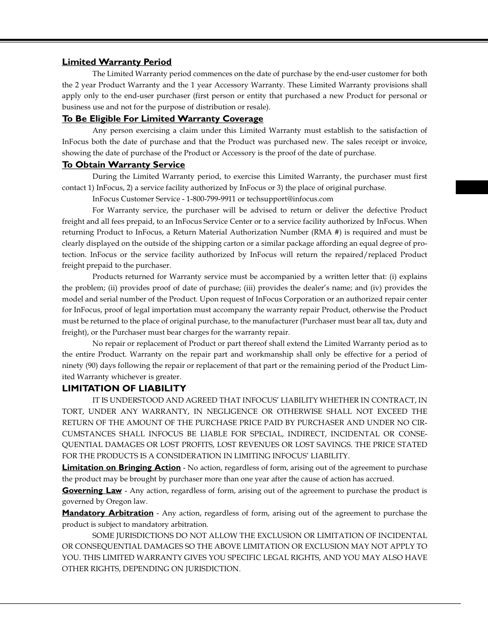 Appendix | Proxima ASA Pro AV 9550 User Manual | Page 51 / 52