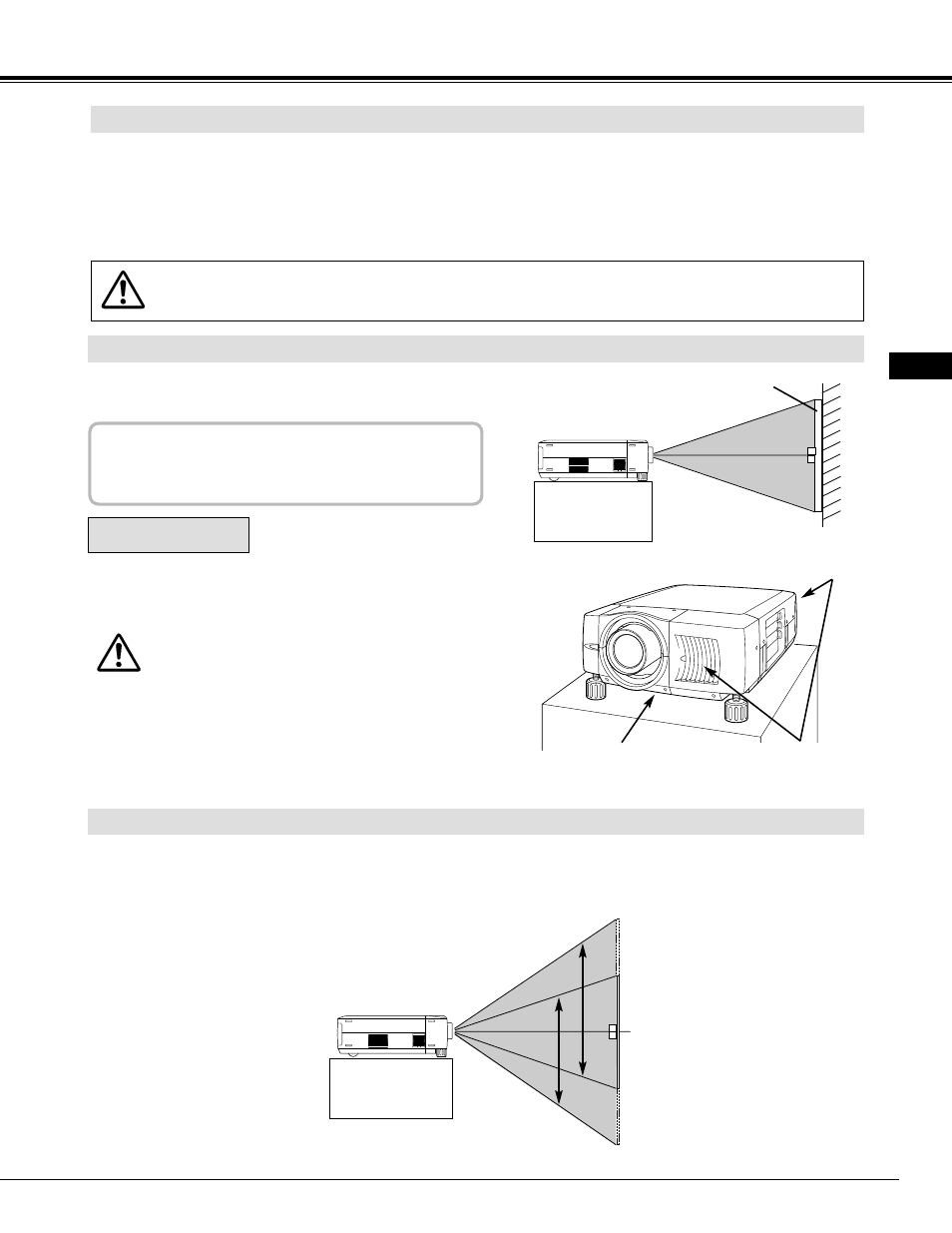 Preparation positioning projector, Lens installation, Lens shift adjustment | Proxima ASA Pro AV 9550 User Manual | Page 9 / 52