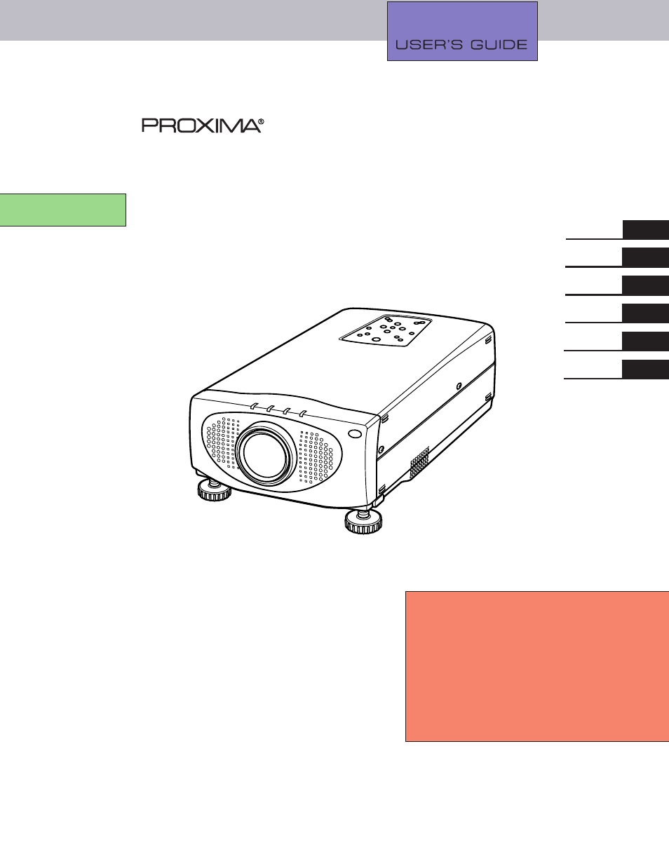 Proxima ASA 9260/9240 User Manual | 55 pages