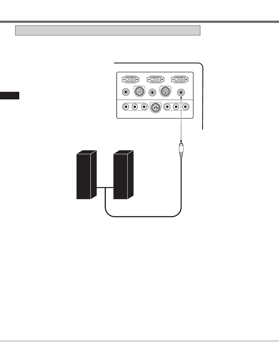 Usa connecting the projector, External speaker system | Proxima ASA 9260/9240 User Manual | Page 18 / 55