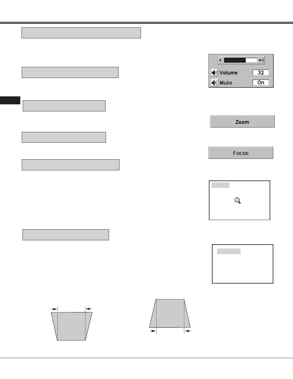 Digital zoom function, Keystone function | Proxima ASA 9260/9240 User Manual | Page 28 / 55