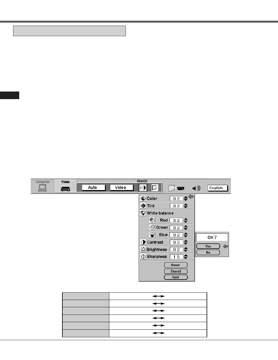 Picture image adjustment | Proxima ASA 9260/9240 User Manual | Page 34 / 55