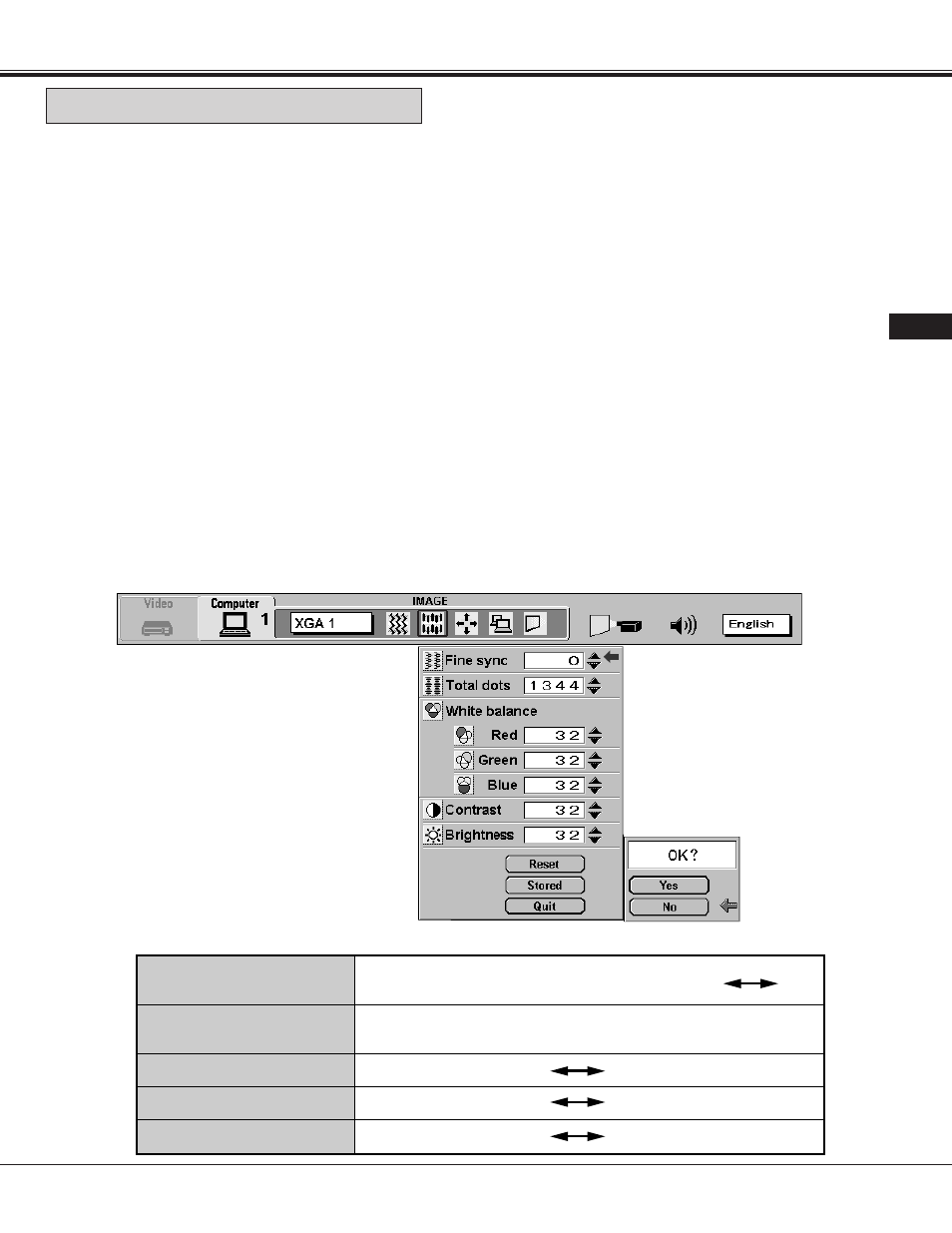 Picture image adjustment | Proxima ASA 9260/9240 User Manual | Page 39 / 55