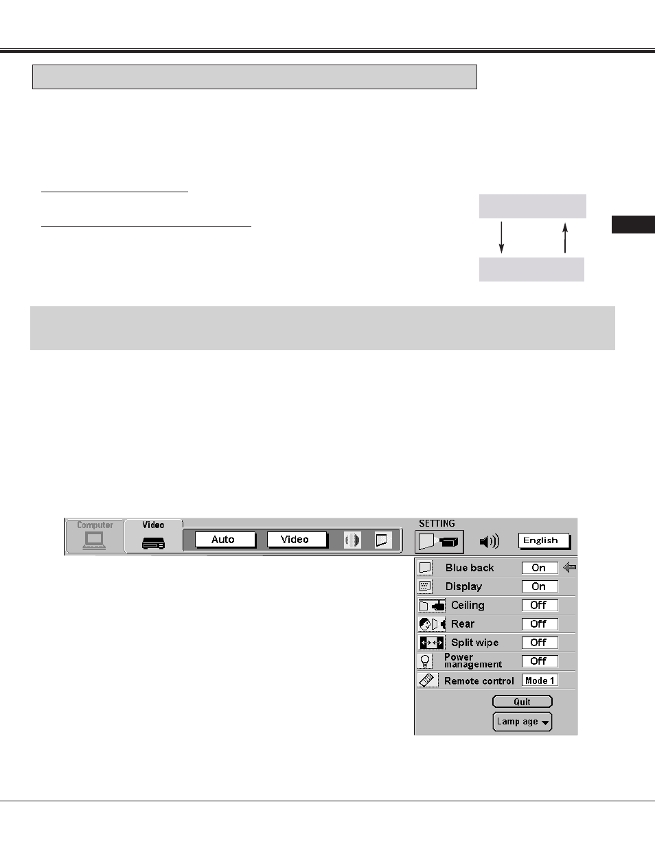 Remote control code change (mode 1 or mode 2), Mode 1 mode 2 | Proxima ASA 9260/9240 User Manual | Page 47 / 55