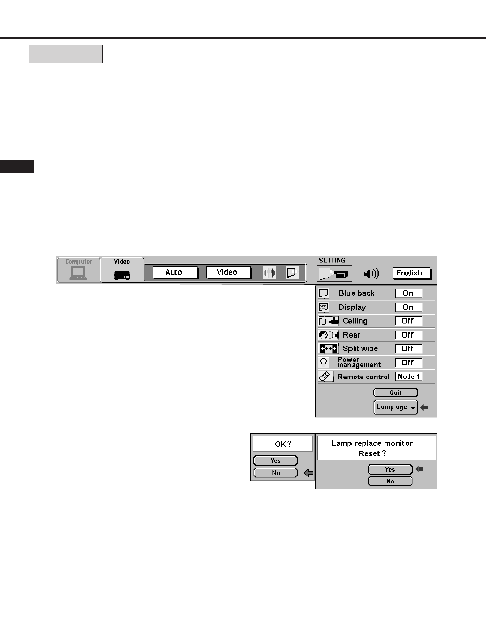 Lamp age | Proxima ASA 9260/9240 User Manual | Page 48 / 55