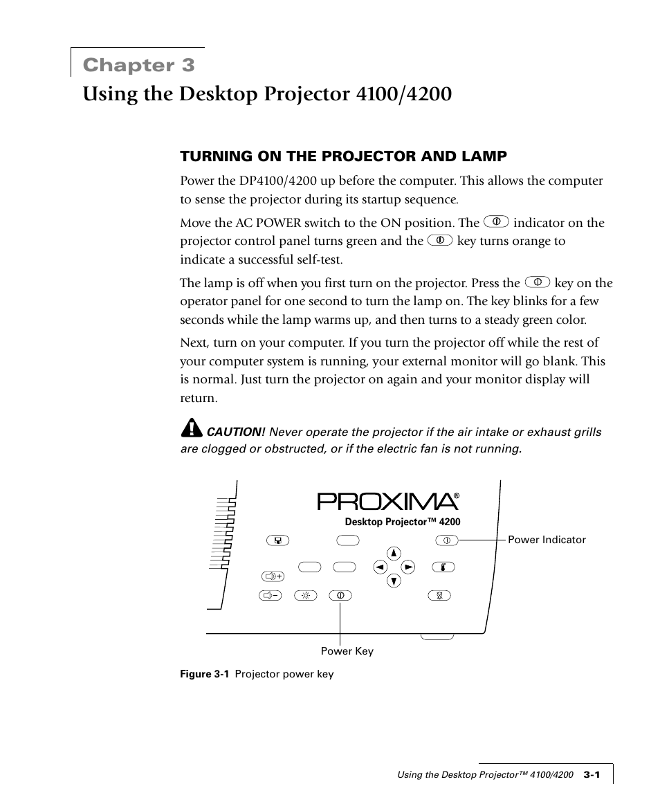 Chapter 3 | Proxima ASA 4100/4200 User Manual | Page 26 / 83