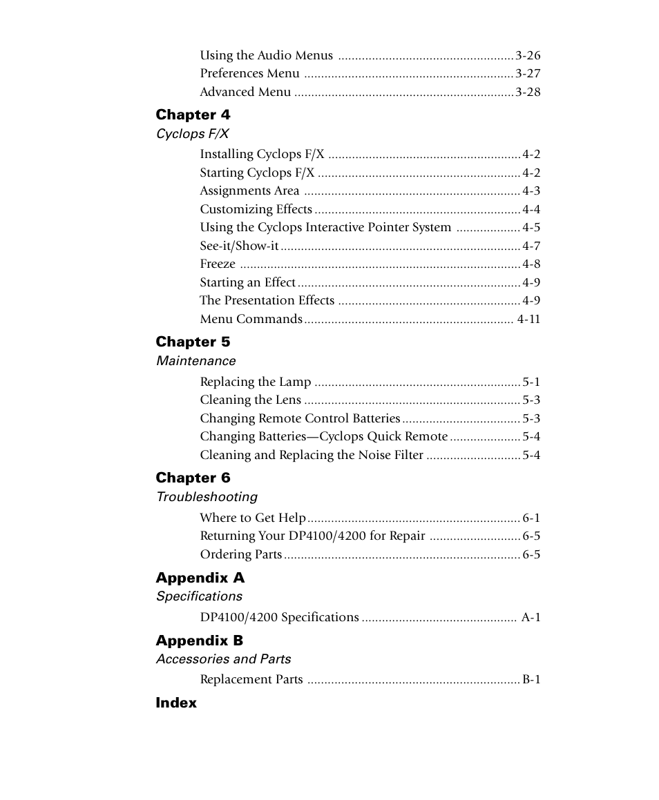 Proxima ASA 4100/4200 User Manual | Page 4 / 83