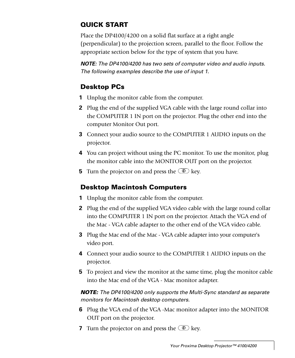 Proxima ASA 4100/4200 User Manual | Page 7 / 83