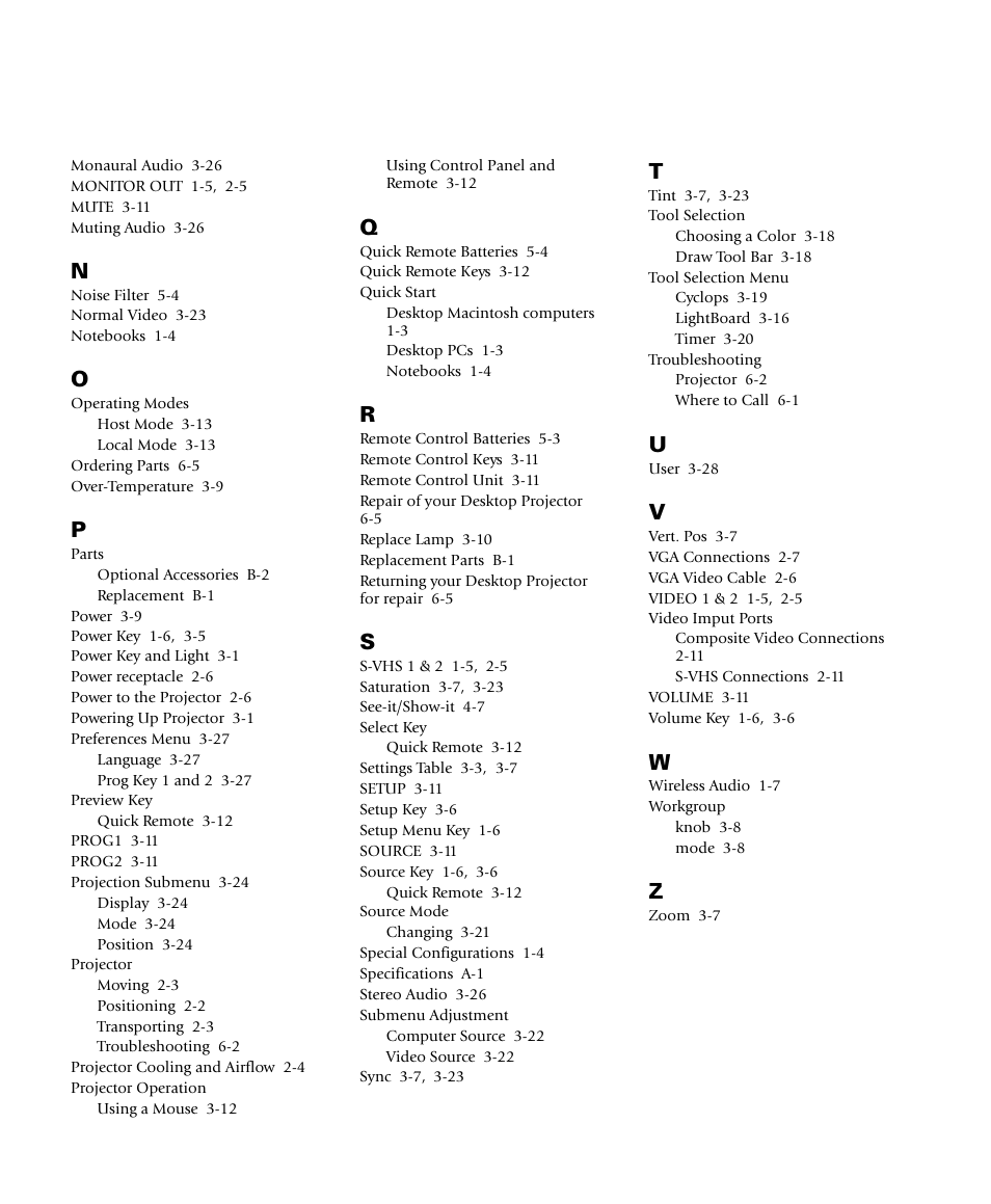 Proxima ASA 4100/4200 User Manual | Page 83 / 83