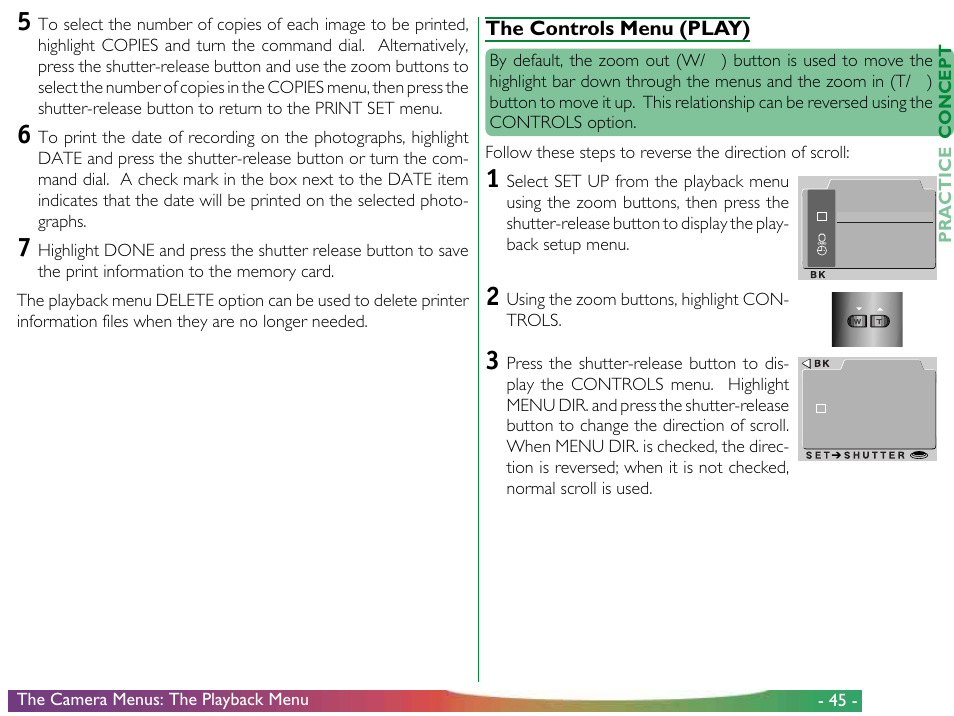 The controls menu (play) | Proxima ASA COOLPIX 950 User Manual | Page 45 / 56