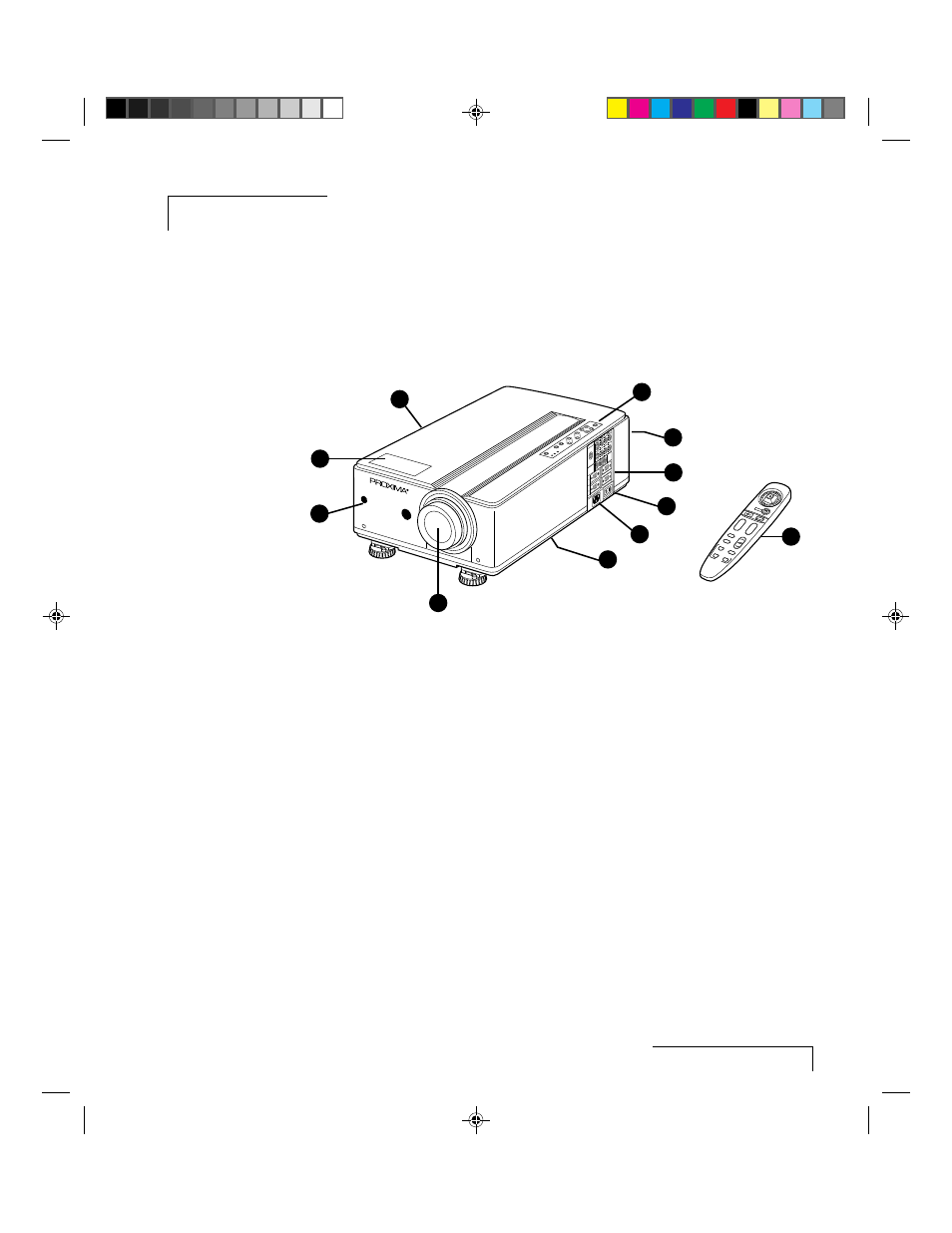 Setting up the desktop projector 5500, Chapter 2, Your dp5500 | Proxima ASA Proxima DP5500 User Manual | Page 11 / 53