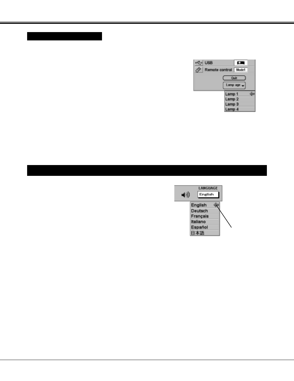 Selecting language | Proxima ASA Proxima PROAV9350 User Manual | Page 41 / 52