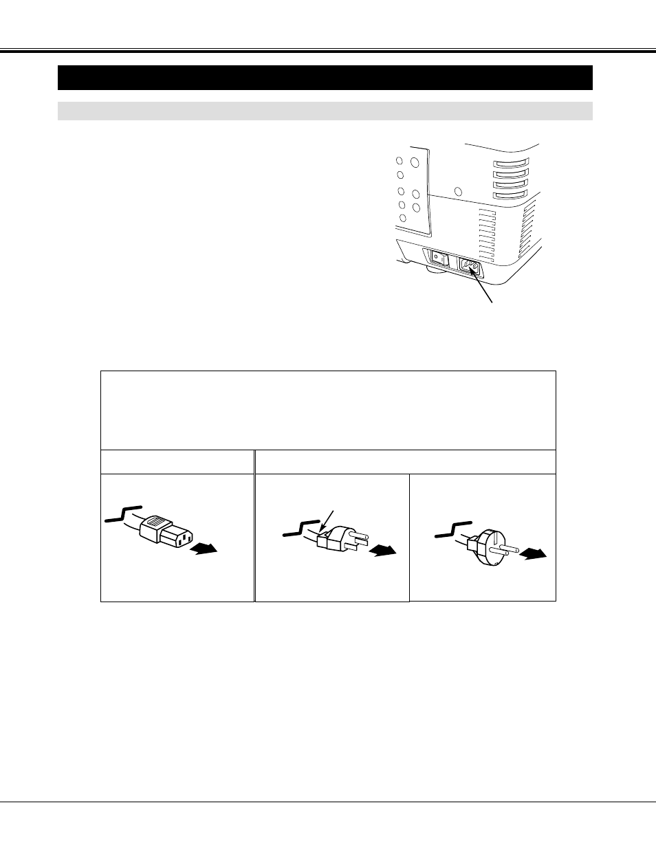 Setting-up the projector, Connecting the ac power cord, Projector side ac outlet side | Preparation | Proxima ASA Proxima PROAV9350 User Manual | Page 8 / 52