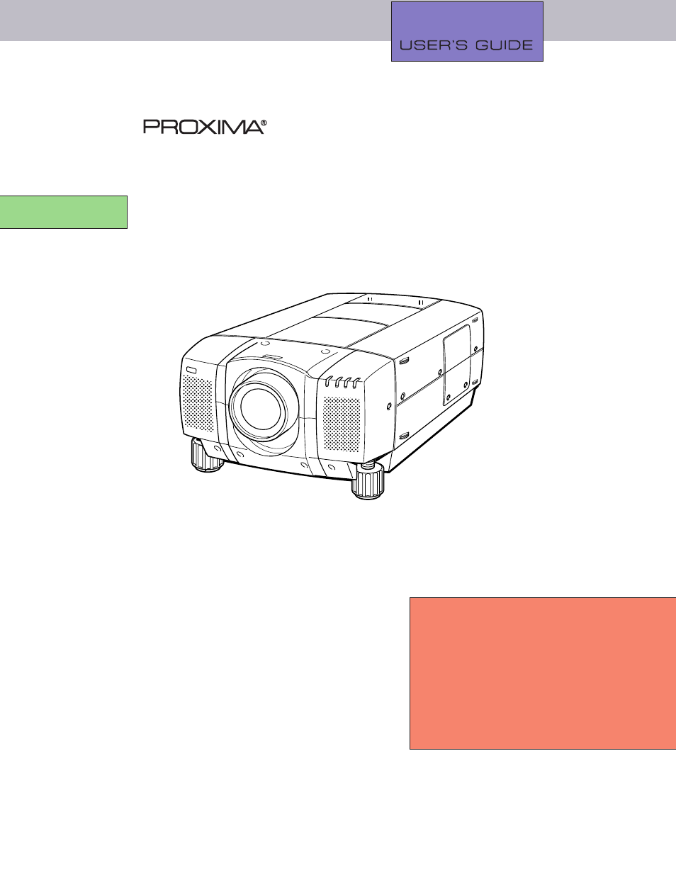 Proxima ASA Pro AV 9400L User Manual | 58 pages