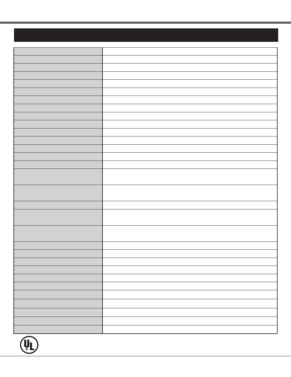 Technical specifications | Proxima ASA Pro AV 9400L User Manual | Page 57 / 58